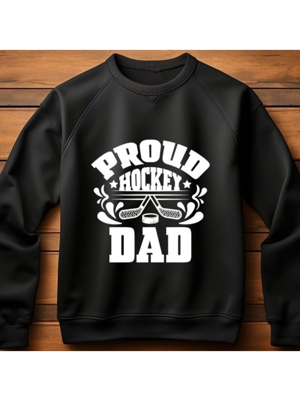 Proud Hockey Dad Custom Sweatshirt Sweater Handcrafted